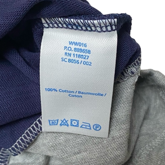 Boden Navy Gray Colorblock Cotton T-Shirt Dress Size 8R Casual Minimalist - Picture 11 of 11